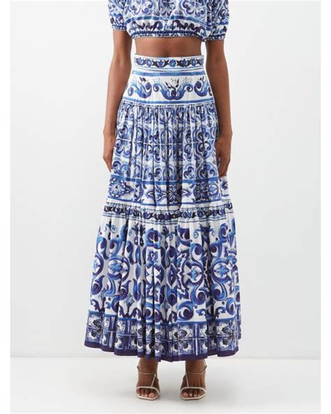 dolce gabbana blue skirt|dolce gabbana long skirt.